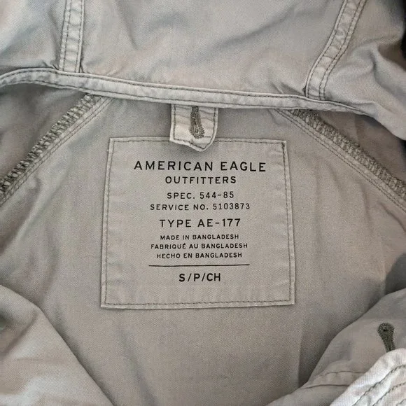 AMERICAN EAGLE OUTFITTERS Women's Hooded Military Utility Jacket Size S Green - Picture 5 of 6